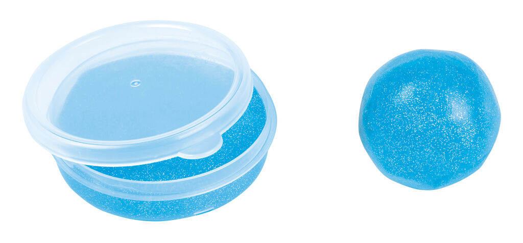 Glitzernde Springknete blau