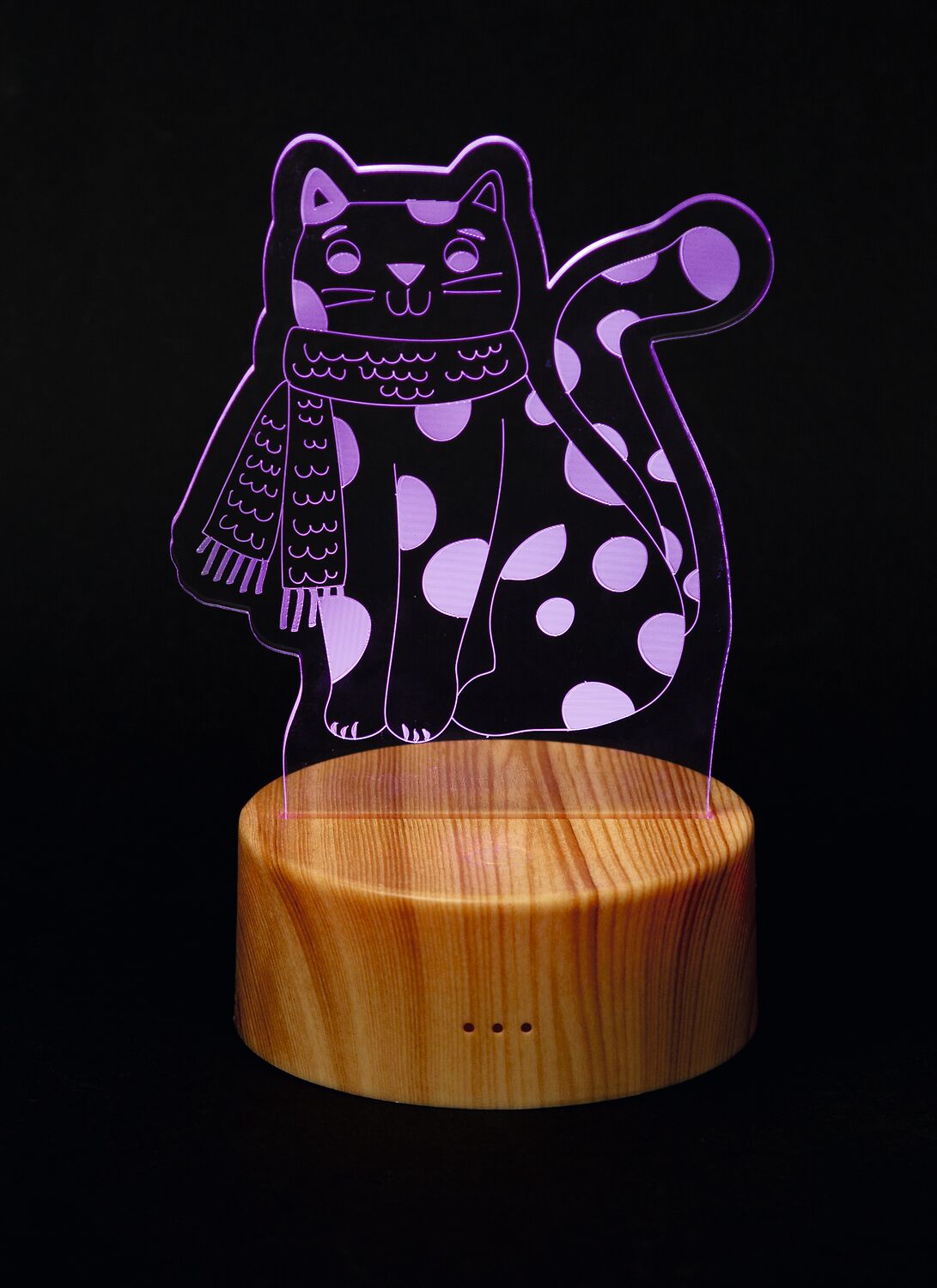 LED-Tier Winterzauber Katze