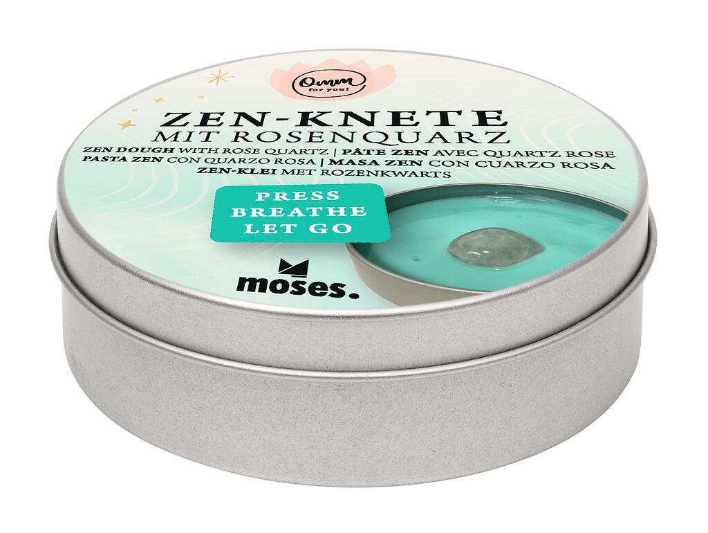 Omm for you Zen-Knete mit Rosenquarz türkis