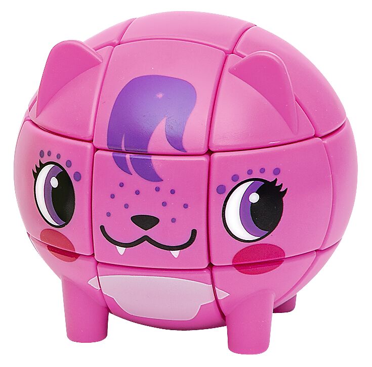 Lustiges Zauberwürfel-Monster pink