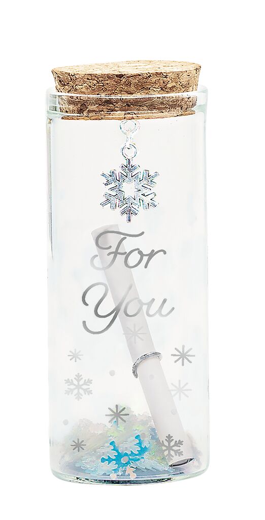 Geschenkglas For you Schneeflocke