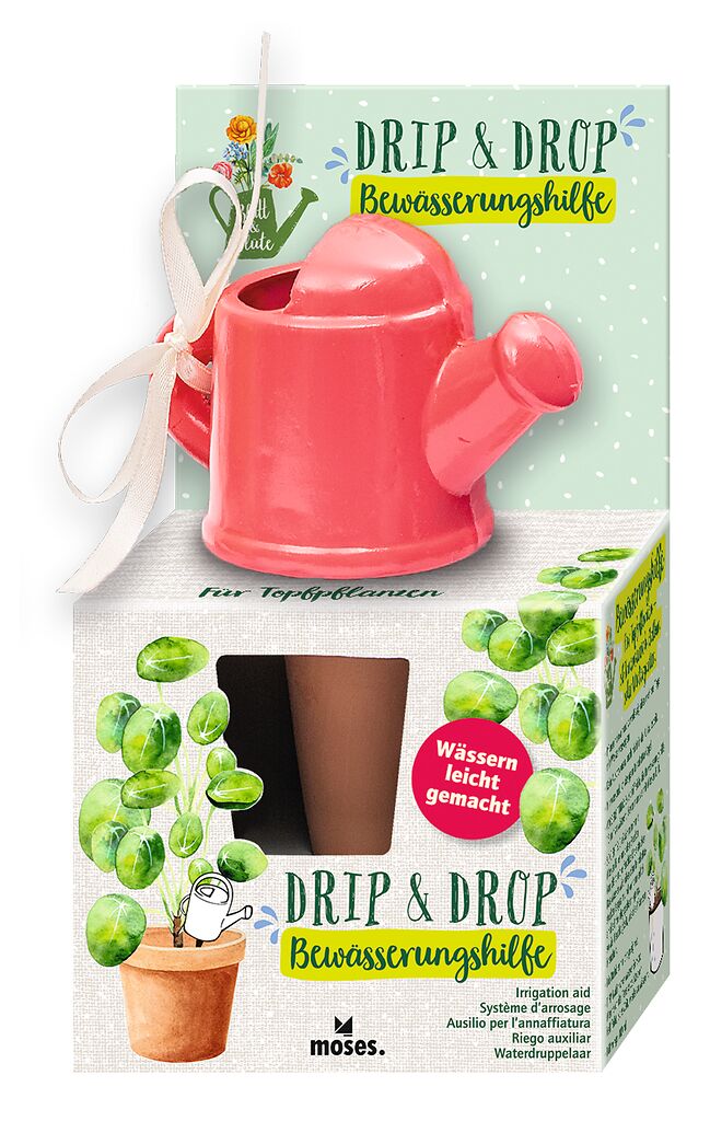 Blatt & Blüte Drip & Drop Bewässerungshilfe rot
