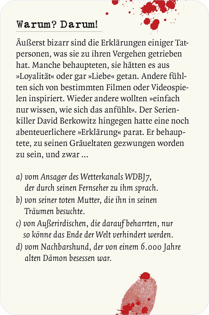 Das große True Crime Quiz - 100 mörderisch unterhaltsame Fragen & Antworten