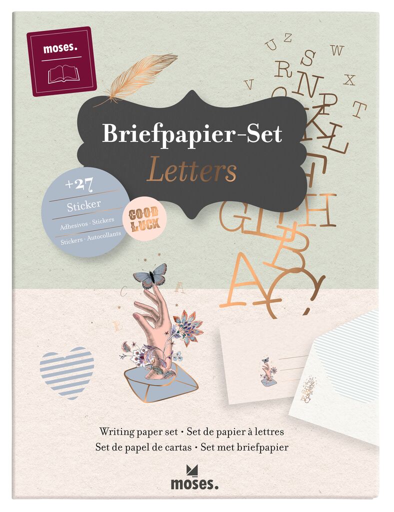 moses. libri_x Briefpapier-Set Letters moses. libri_x Briefpapier-Set Letters