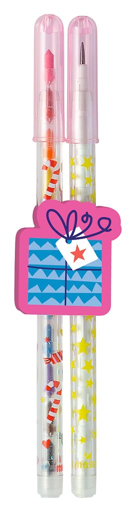 2 in 1 Steckstift mit Radierer Geschenke pink