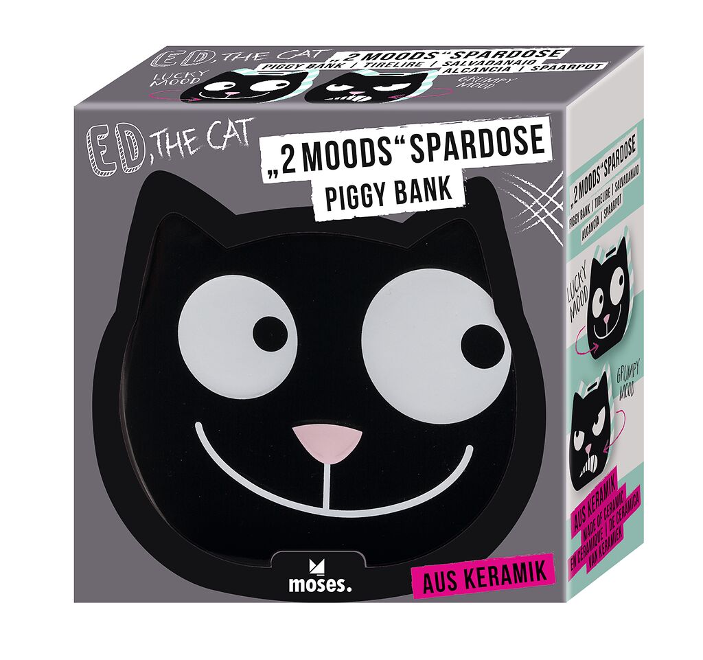 Ed, the Cat Spardose "2 Moods"