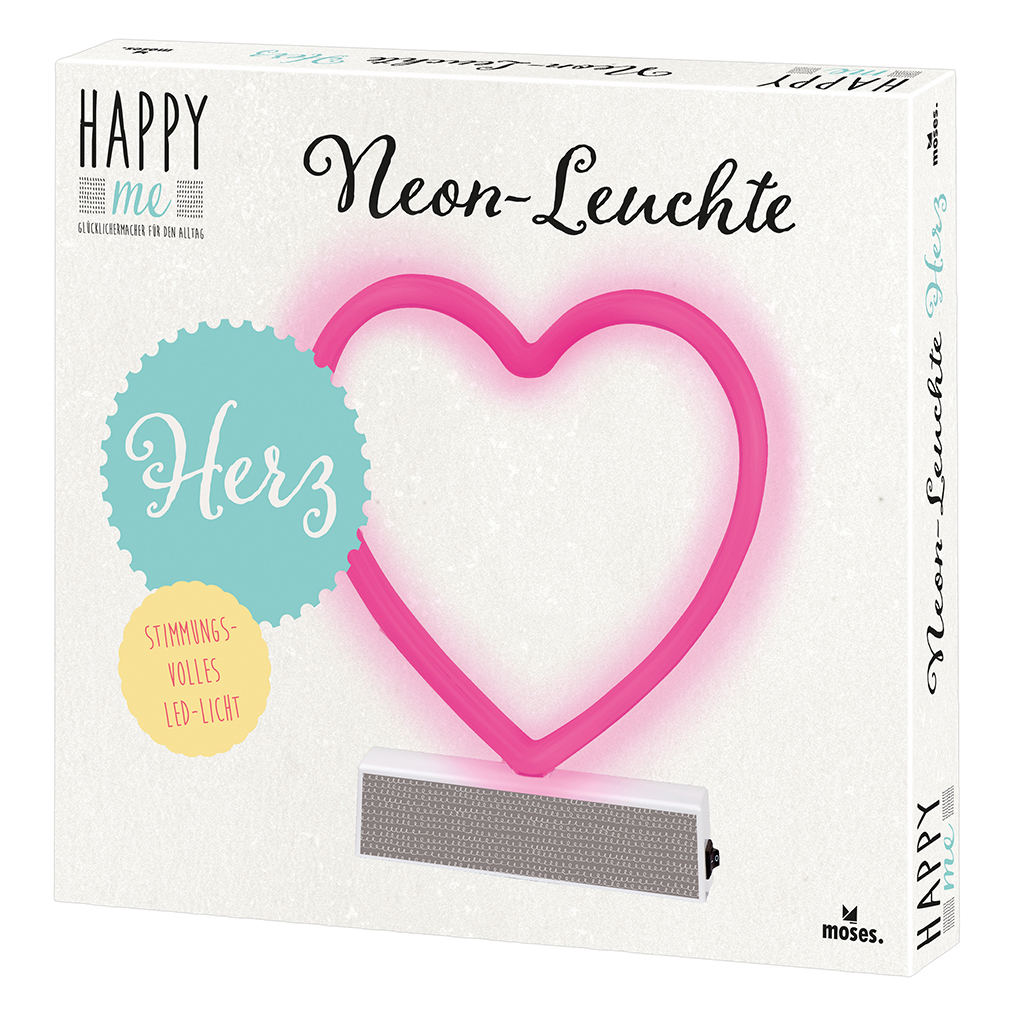 Happy me Neon-Leuchte Herz