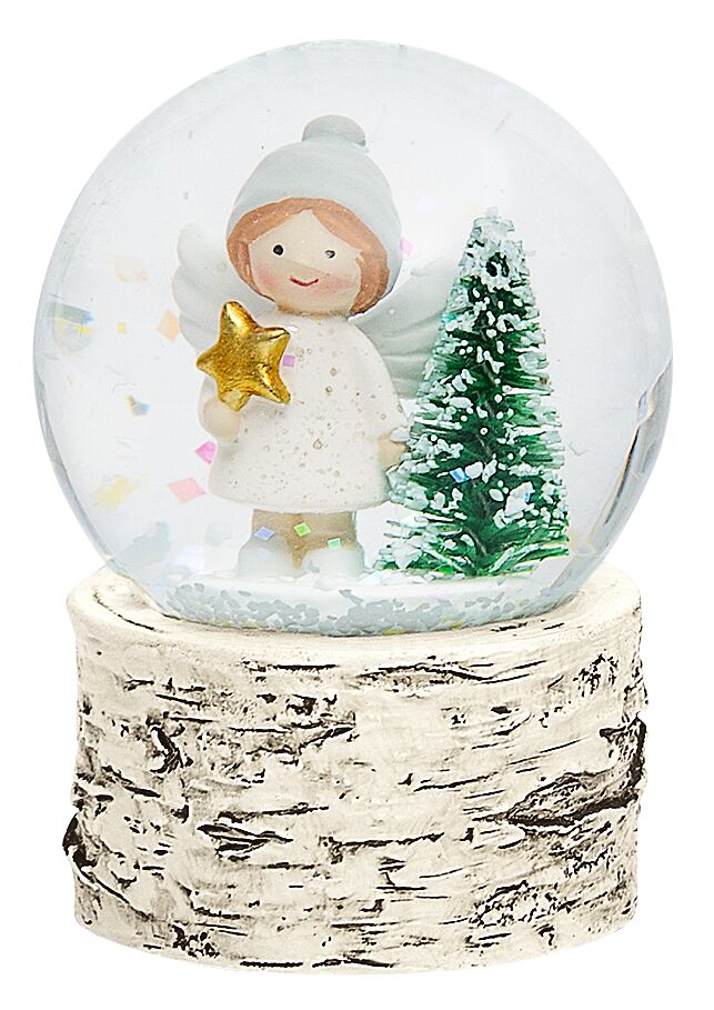 Schneekugel Engelchen weiß