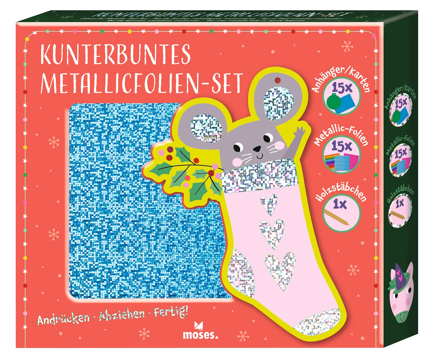 Kunterbuntes Metallicfolien-Set