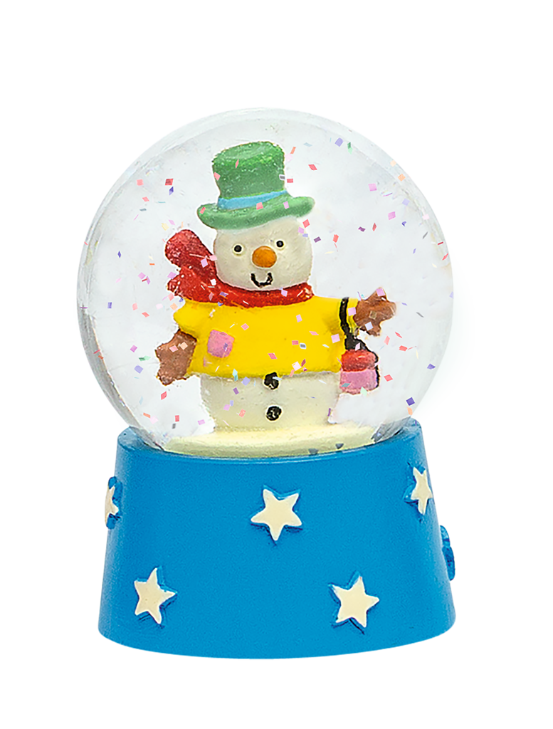 Nachtleuchtende Schneekugel Schneemann