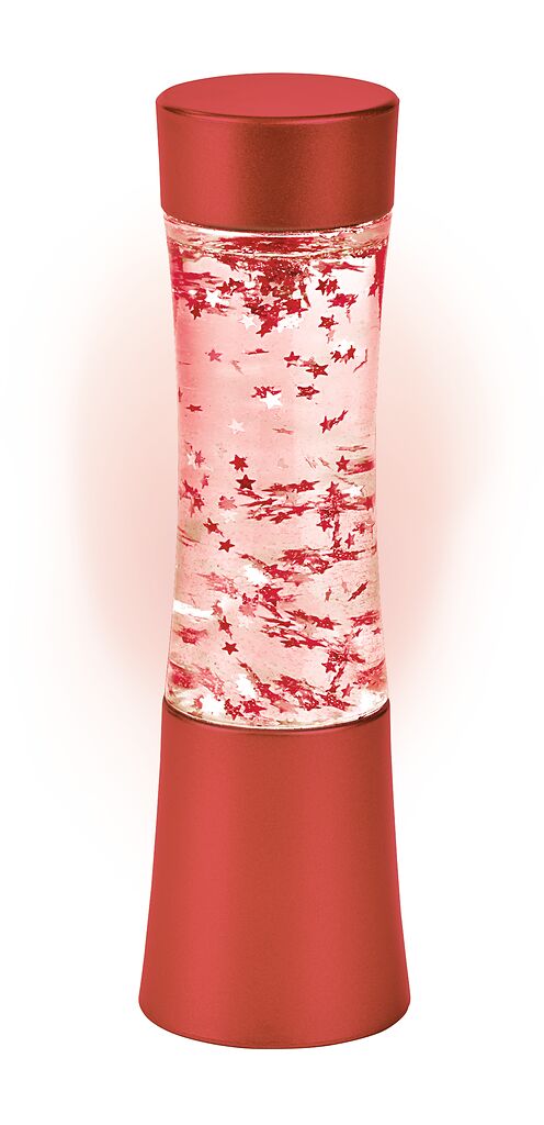 Glitzerlampe rot