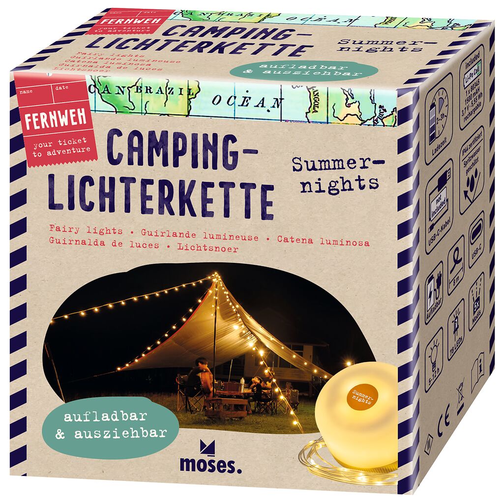 Fernweh Camping-Lichterkette Summernights