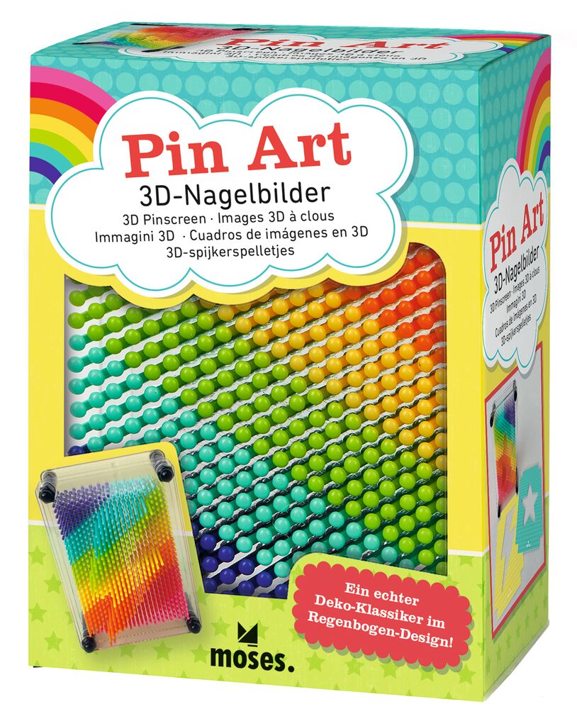 3D-Nagelbilder Regenbogen Pin Art