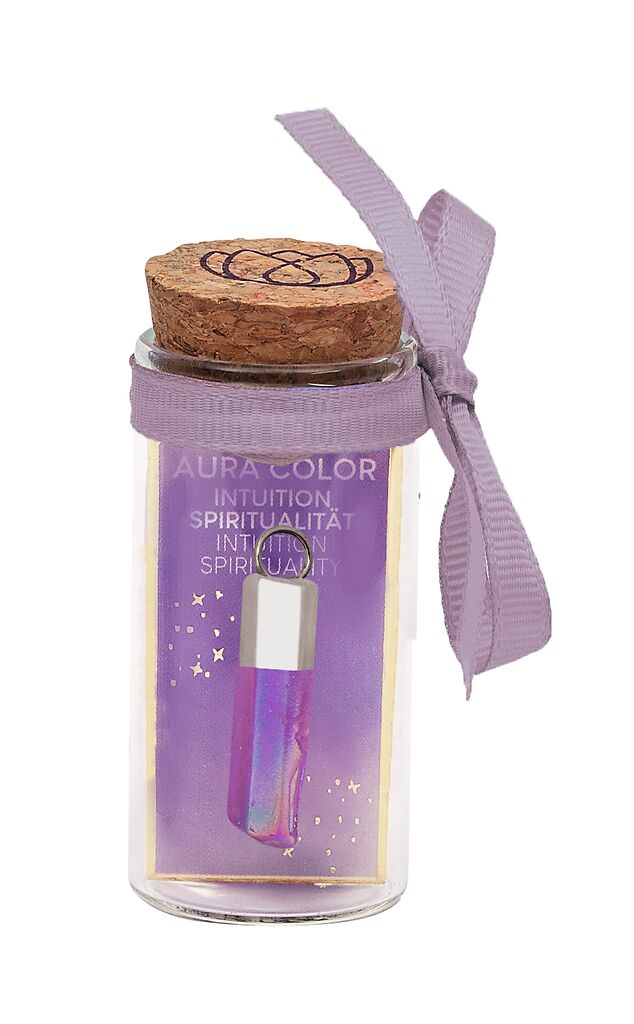 Omm for you Aura-Kristallanhänger violett