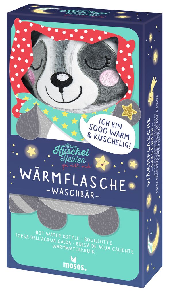 Kleine Kuschelhelden Wärmflasche Waschbär