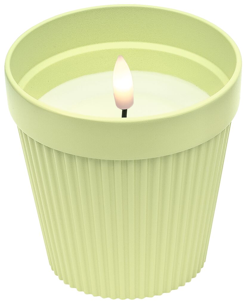 Blatt & Blüte LED-Kerze Garden Glow grün
