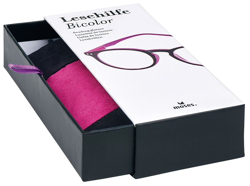 Lesehilfe Bicolor +1.5 pink-schwarz Lesehilfe Bicolor +1.5 pink-schwarz