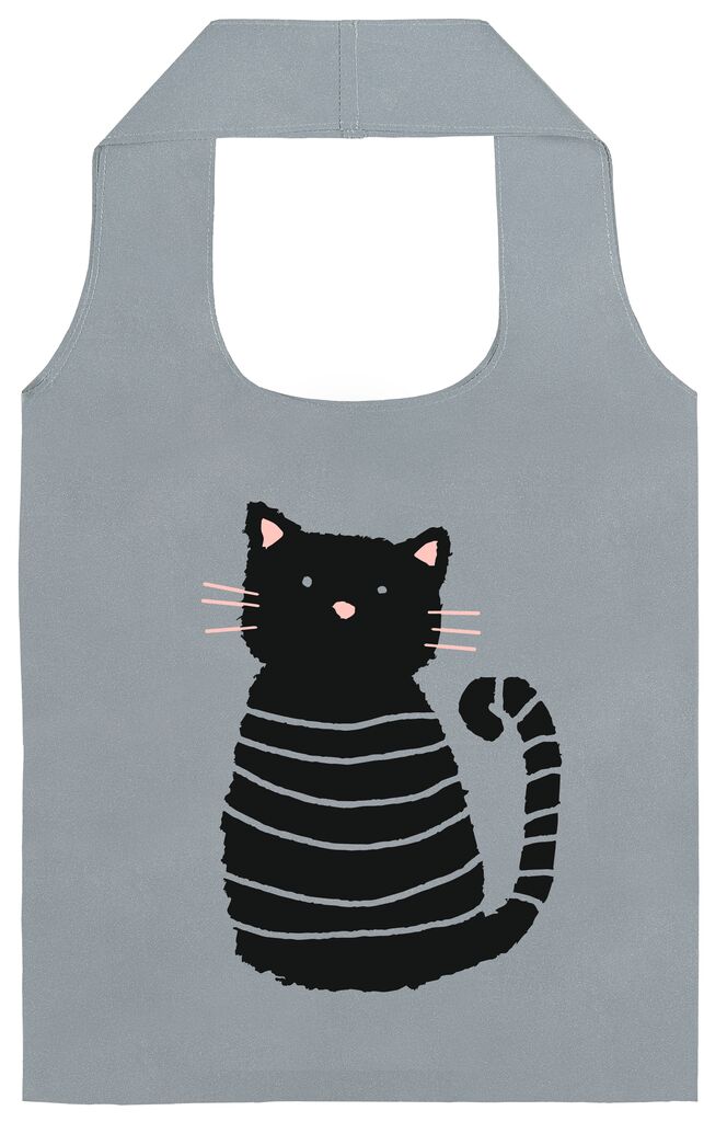 moses. Shopper Ringelkatze reflektierend, faltbare Einkaufstasche
