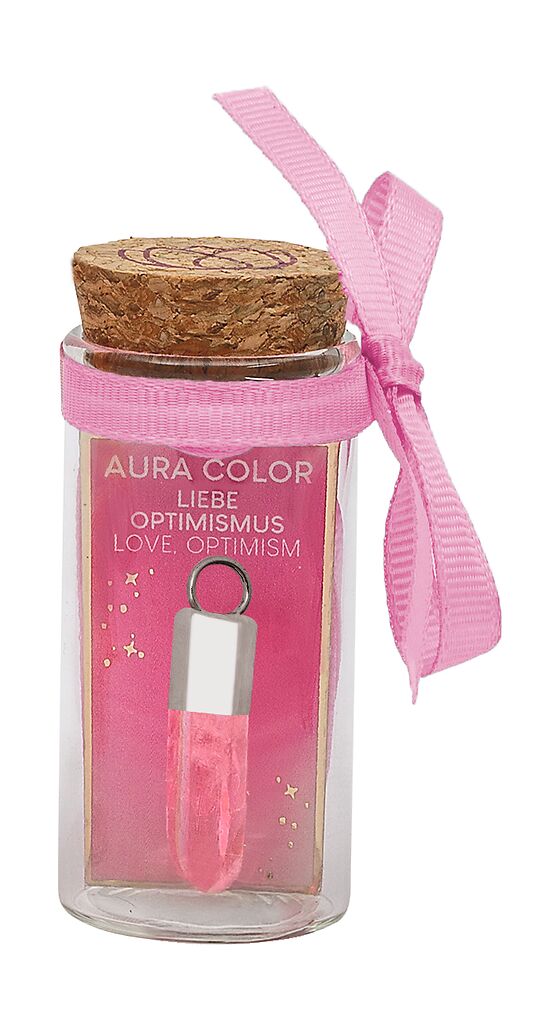 Omm for you Aura-Kristallanhänger rosa