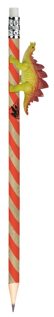 Dino-Bleistift rot