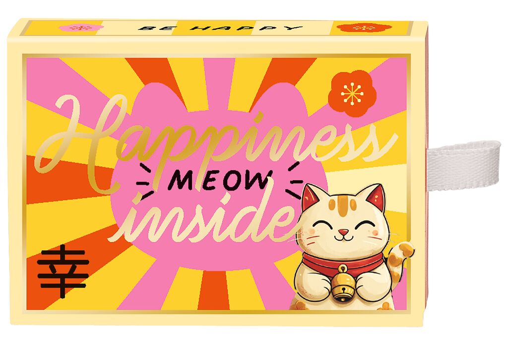 Glücksbringer mit Botschaft Katze