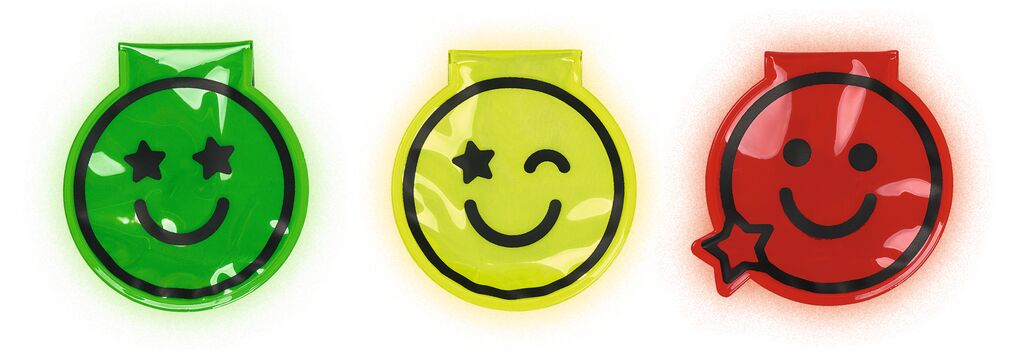 Magnet Clips mit LED Smile (versch. Farben)