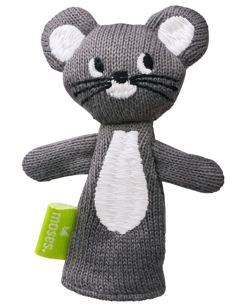 Gestricktes Fingerpüppchen Maus