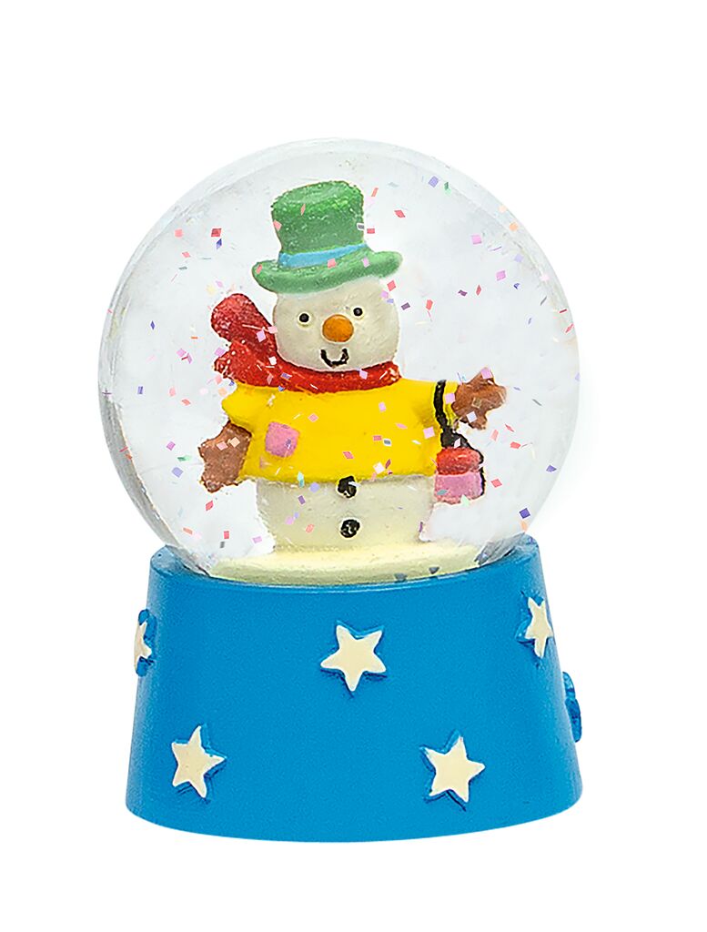 Nachtleuchtende Schneekugel Schneemann