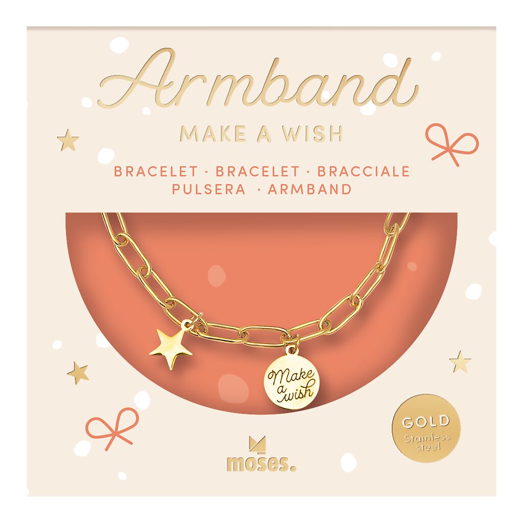 Sternchen-Armband Make a wish gold