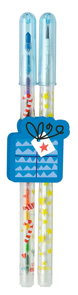 2 in 1 Steckstift mit Radierer Geschenke blau