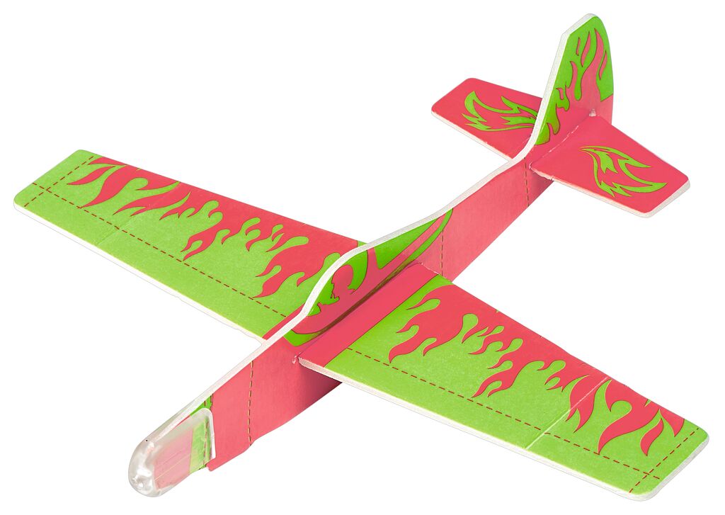 Leuchtender Segelflieger Glow in the Dark rot