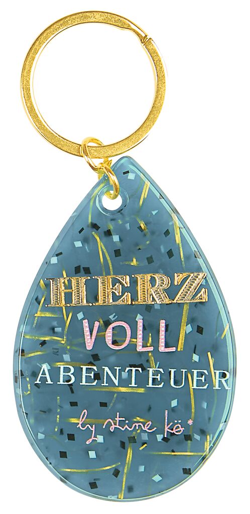 Papeterie Schlüsselanhänger Schnipselpoesie blau Papeterie Schlüsselanhänger Schnipselpoesie blau