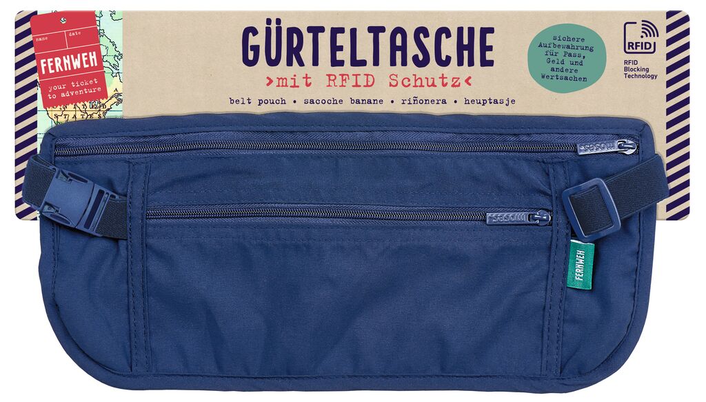 Fernweh Gürteltasche mit RFID Schutz