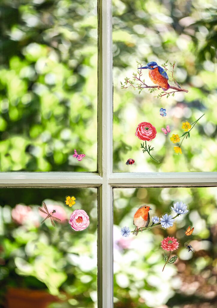 Blatt & Blüte Fenstersticker-Buch Vogelglück