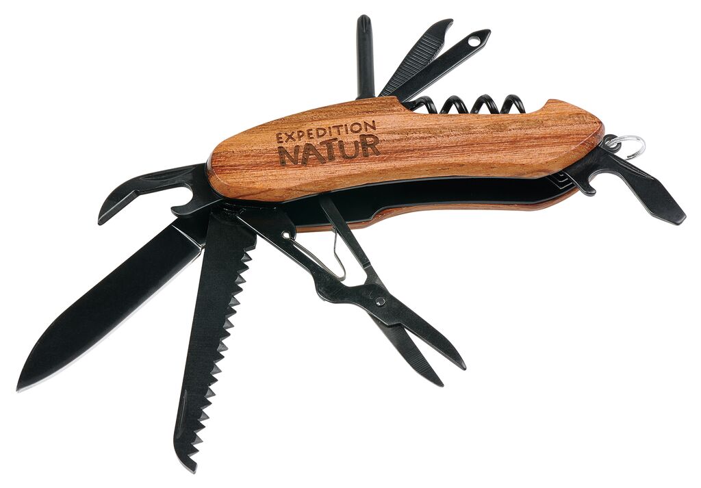 Expedition Natur Outdoor-Taschenmesser mit Holzgriff