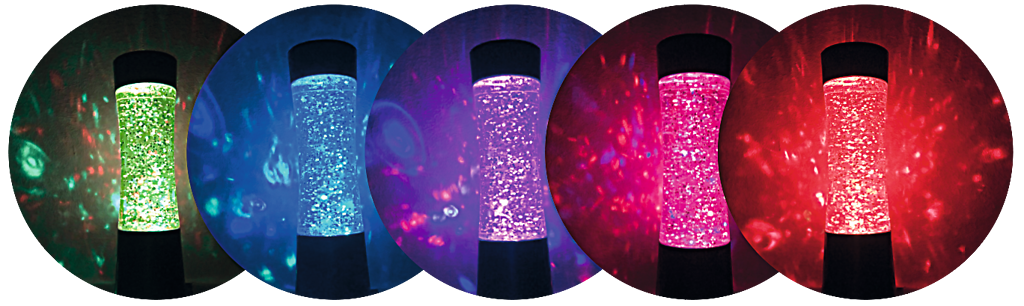 Glitzerlampe hellgrün