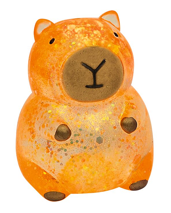 Capybara Glitzer-Knautschi orange