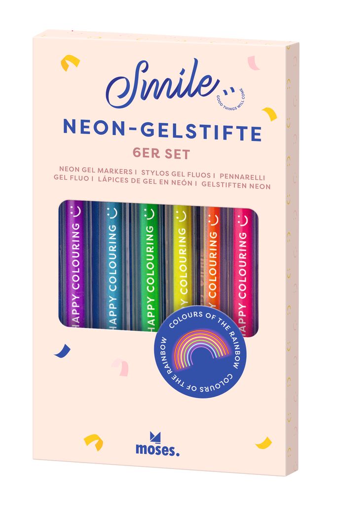 Smile Neon-Gelstifte 6er Set