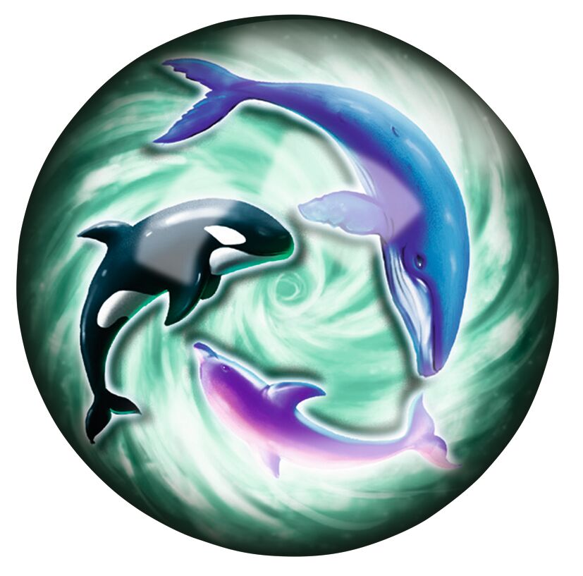 Leuchtender Schlitterball Ozean Wale Leuchtender Schlitterball Ozean Wale