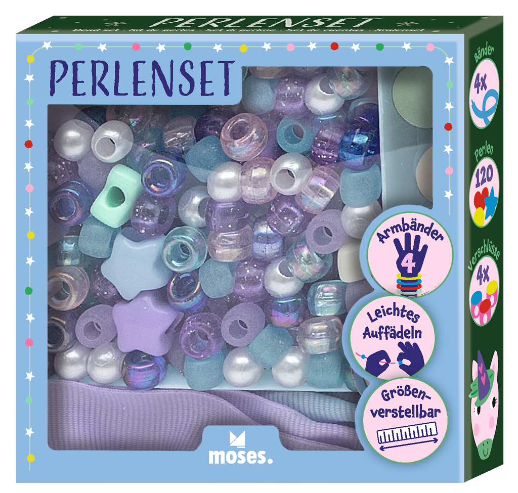 Perlenset Winterzauber blau