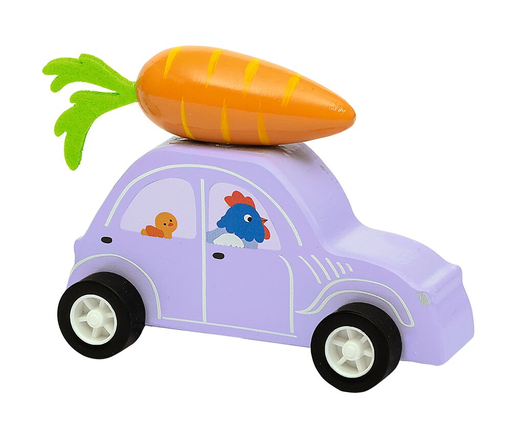 Flotter Holz-Flitzer Frühlingsfreunde violett