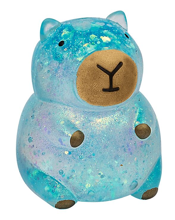 Capybara Glitzer-Knautschi blau