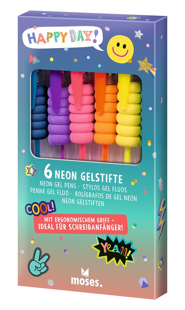 Happy Day Neon Gelstifte 6er Set