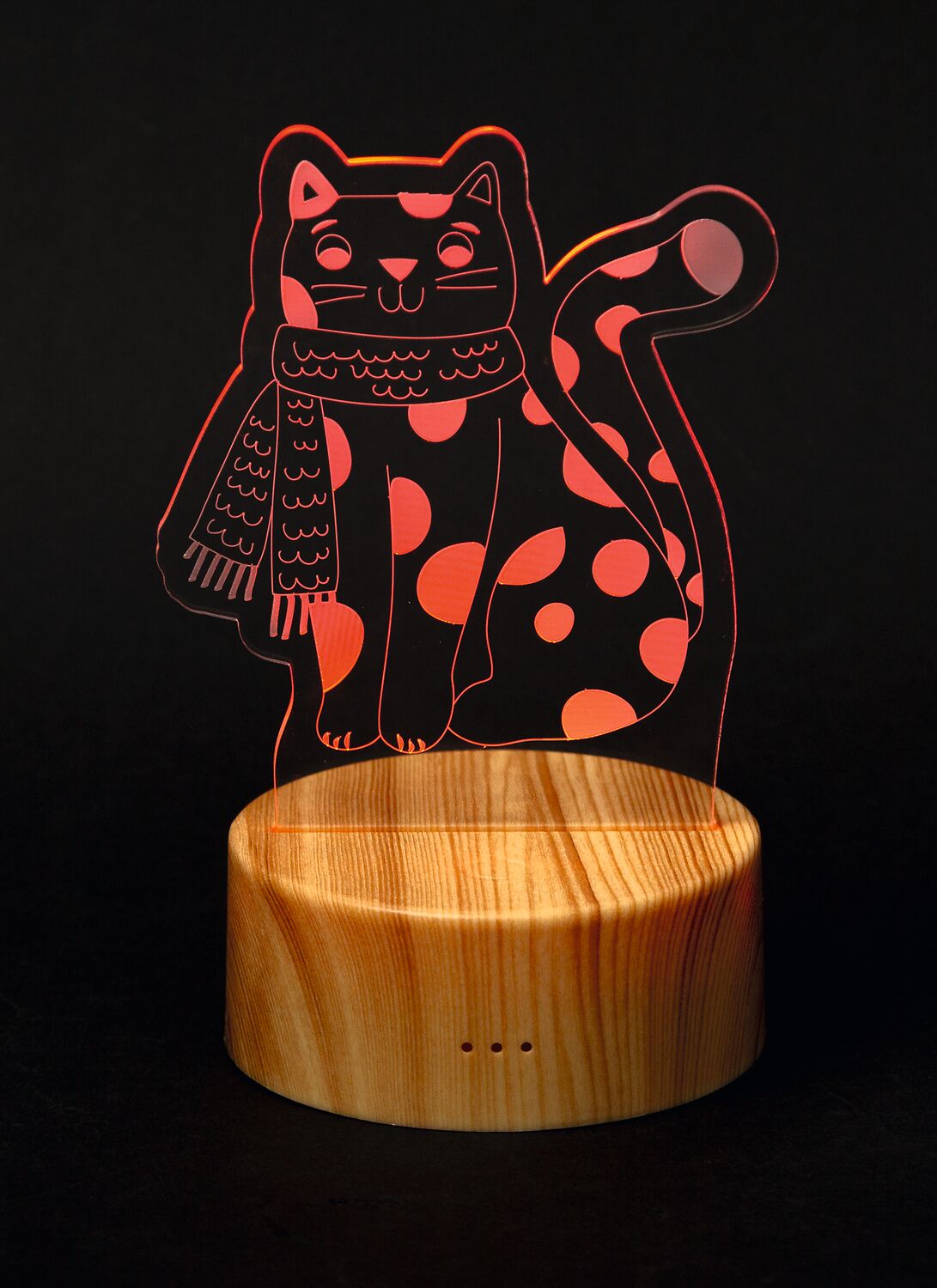 LED-Tier Winterzauber Katze