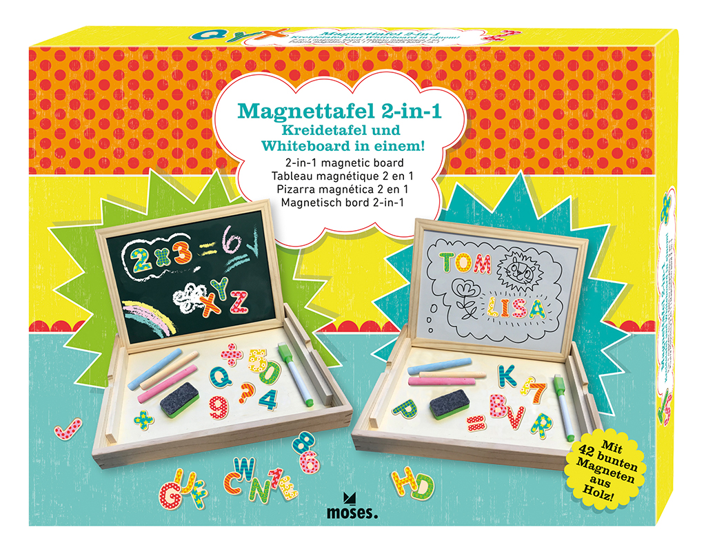 Magnettafel 2-in-1 - Kreidetafel und Whiteboard in einem Magnettafel 2-in-1 - Kreidetafel und Whiteboard in einem
