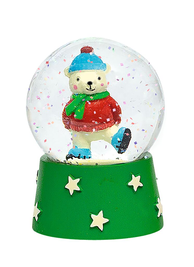 Nachtleuchtende Schneekugel Eisbär