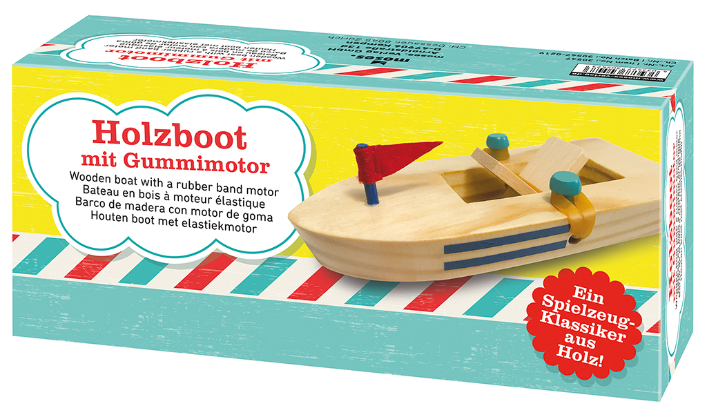 Holzboot mit Gummimotor Holzboot mit Gummimotor