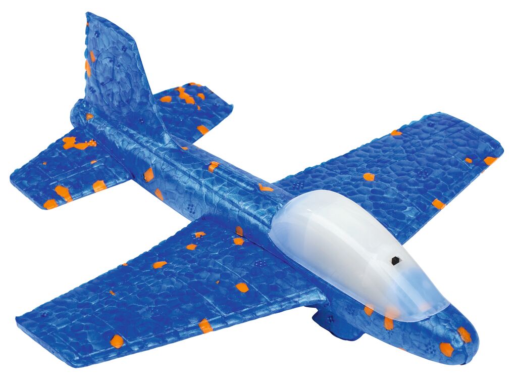 Kleiner Leuchtflieger mit LED blau