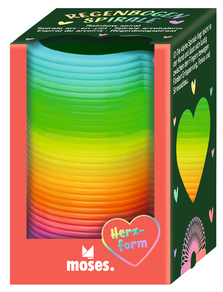 Regenbogen-Spirale Herz