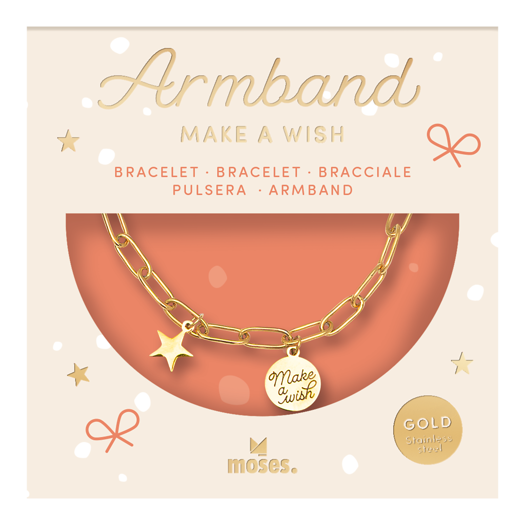 Sternchen-Armband Make a wish gold